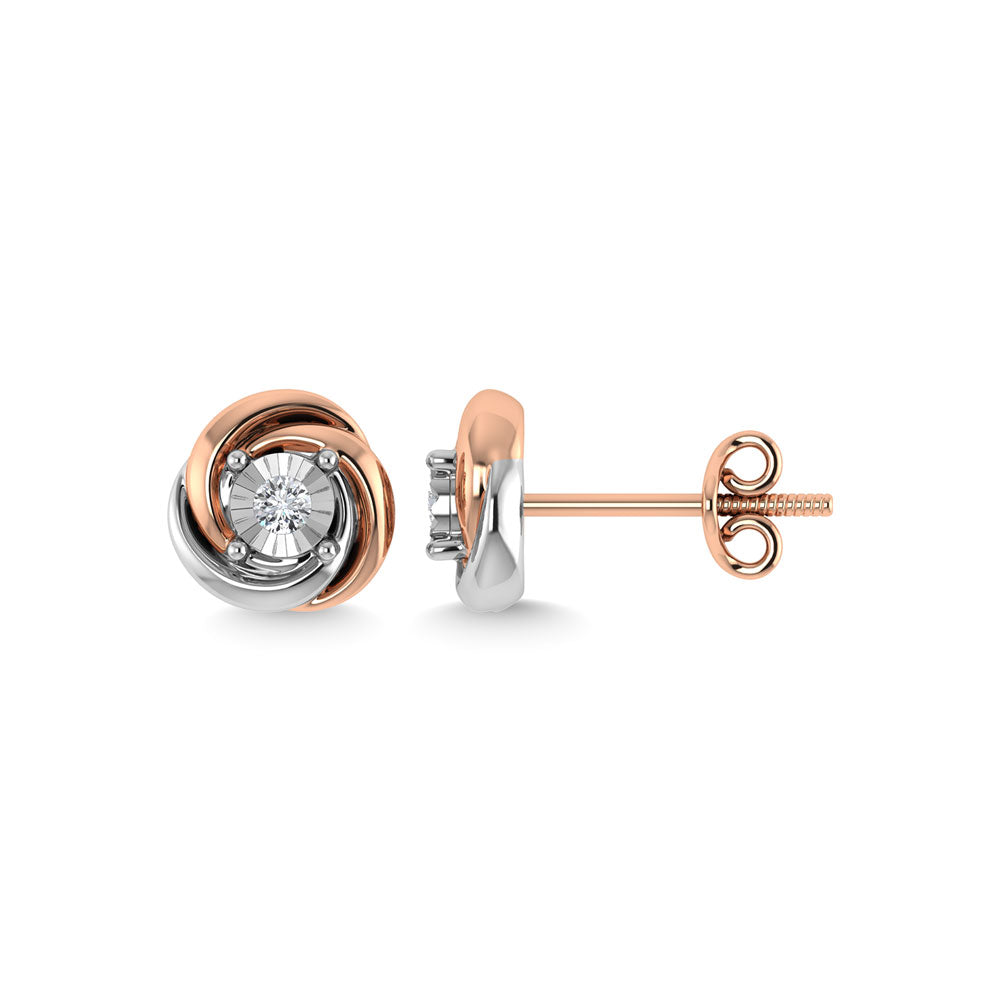 Diamond 1/6 Ct.Tw. Stud Earrings in 10K Two Tone