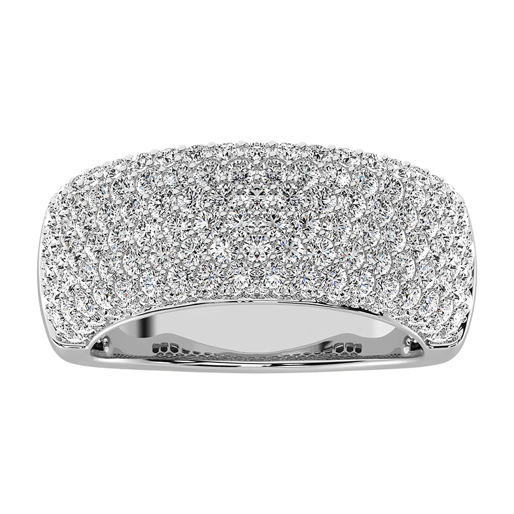 14K White Gold 2 Ct.Tw. Diamond Pave Set Fashion Band