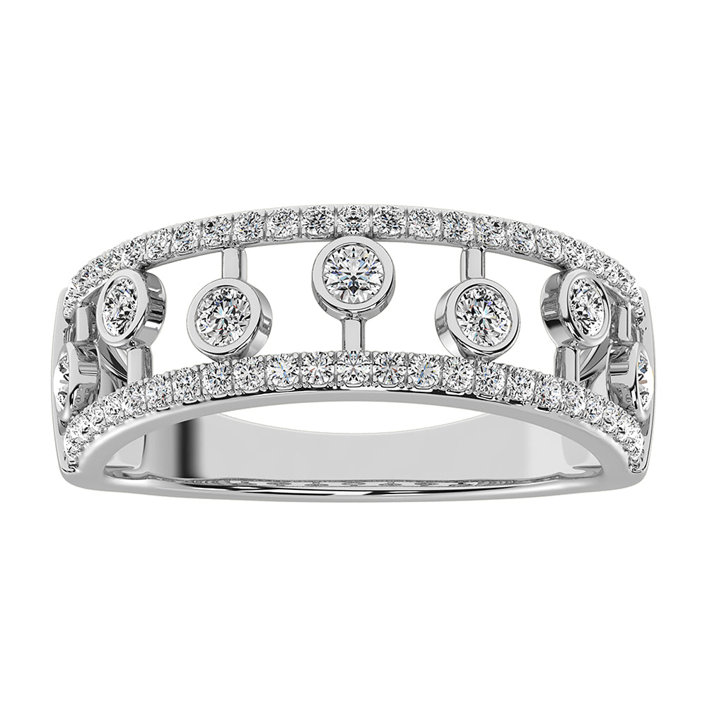 14K White Gold 1/2 Ct.Tw. Diamond Fashion Ring