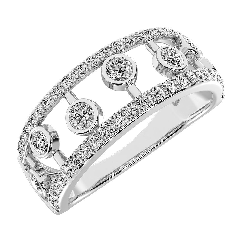 14K White Gold 1/2 Ct.Tw. Diamond Fashion Ring