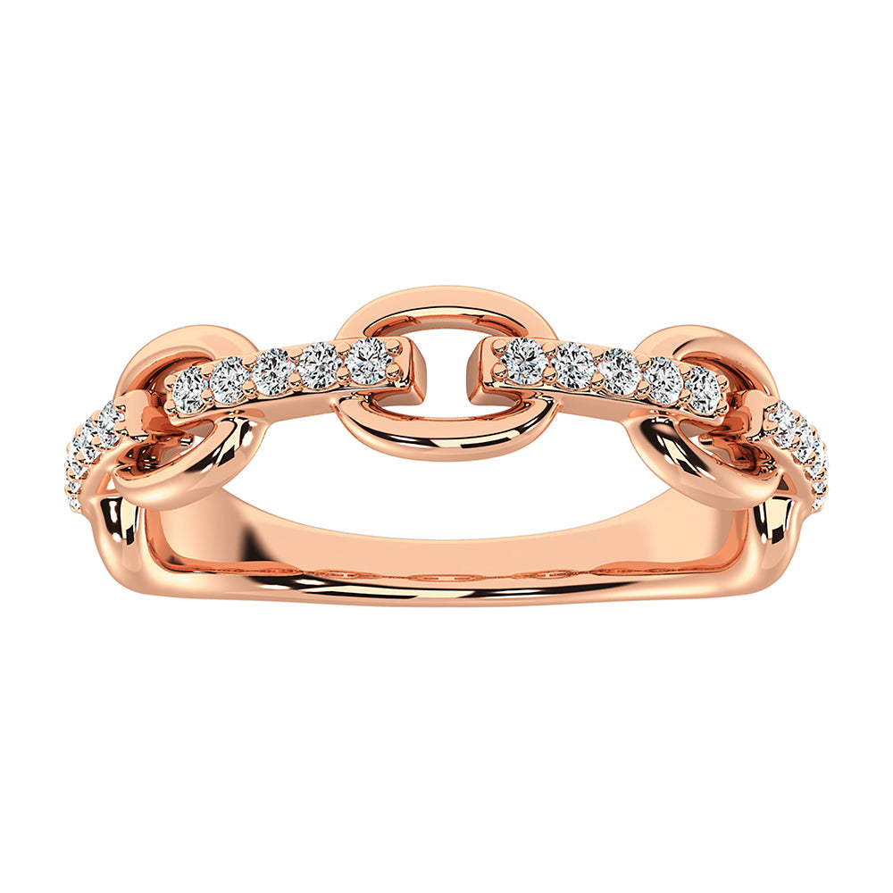 10K Rose Gold 1/5 Ct.Tw. Diamond Fashion Ring