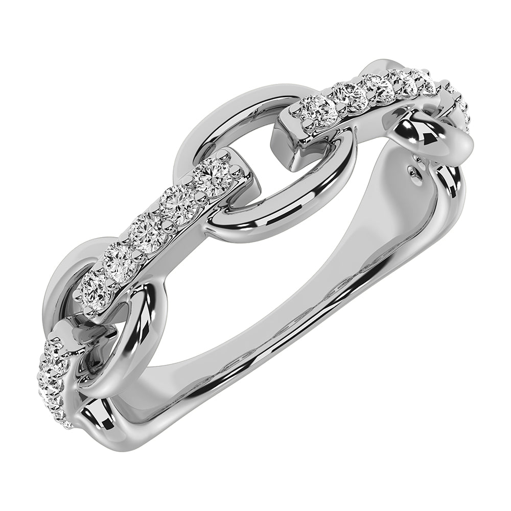 10K White Gold 1/5 Ct.Tw. Diamond Fashion Ring