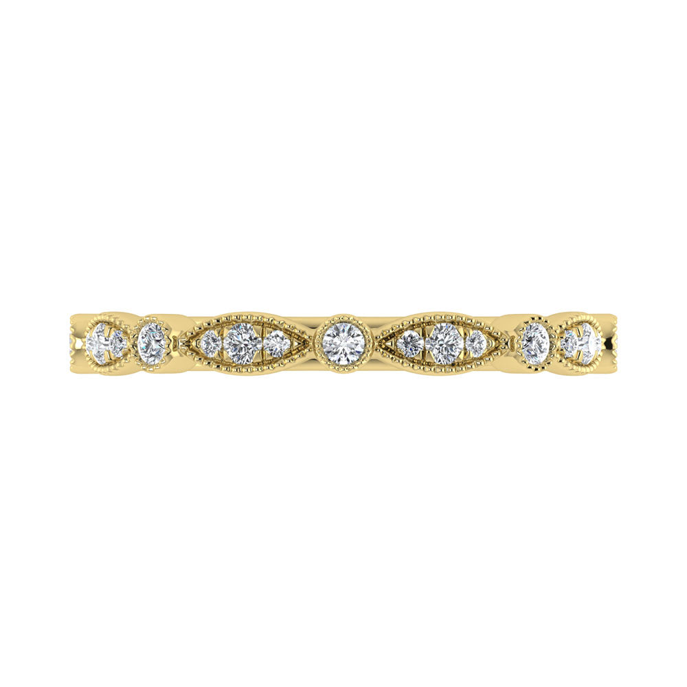 Diamond 1/6 Ct.Tw. Stack Band in 10K Yellow Gold