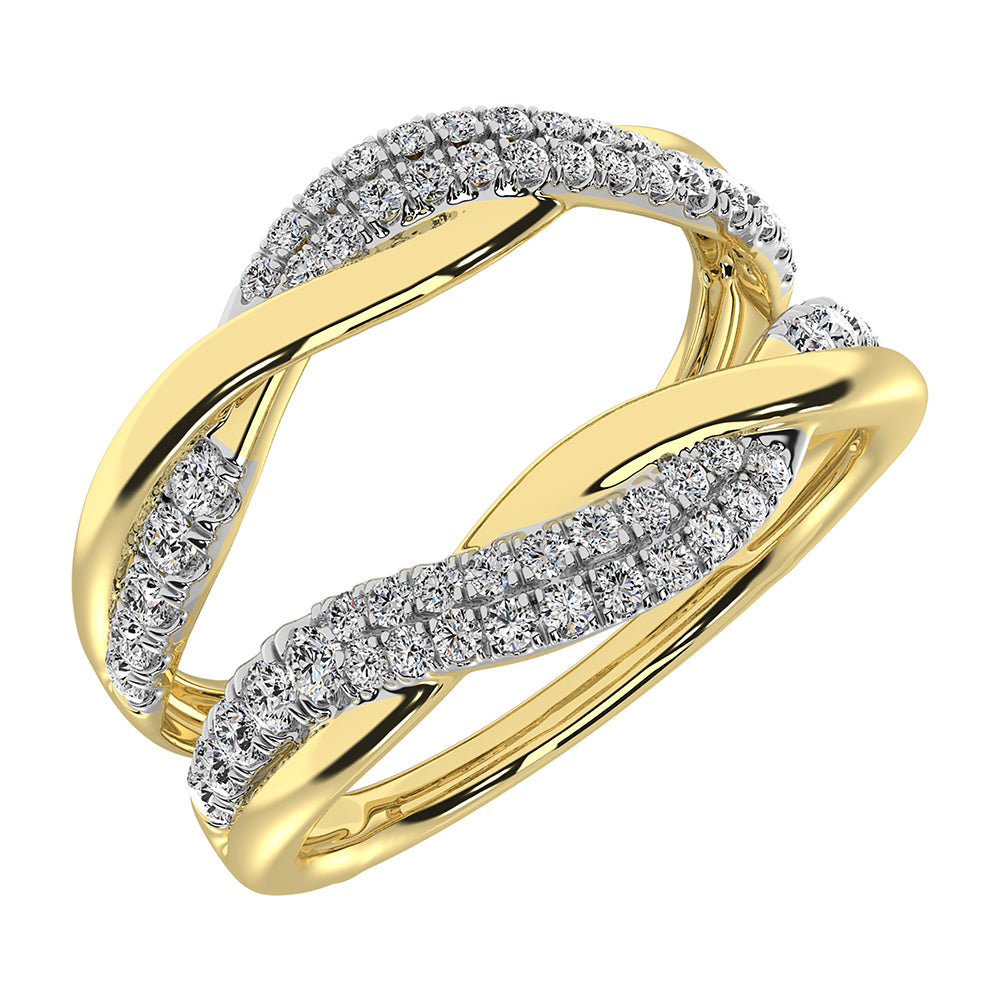 10K Yellow Gold 1/2 Ct.Tw. Diamond Guard Ring