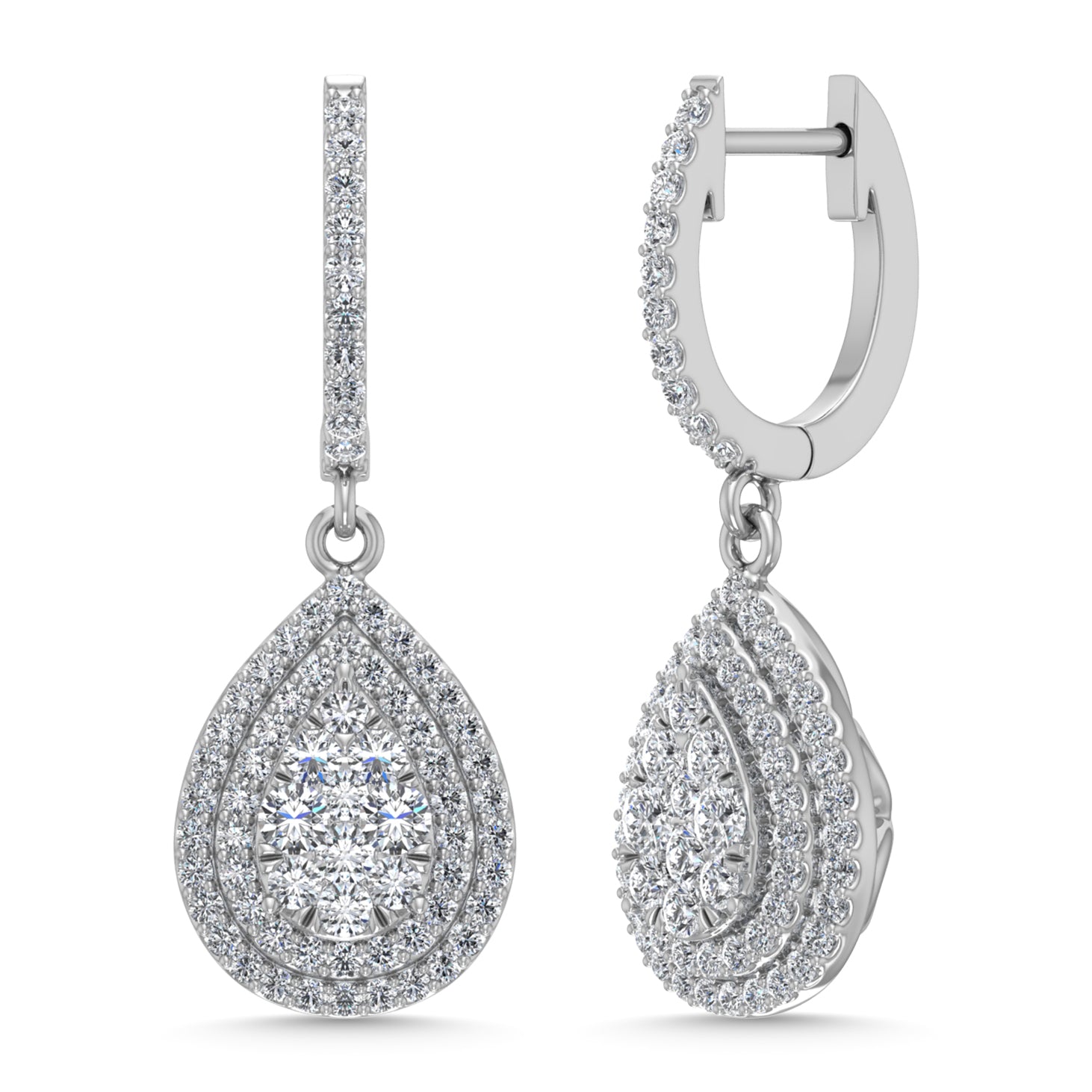 Diamond 1 Ct.Tw. Dangler Earrings in 14K White Gold