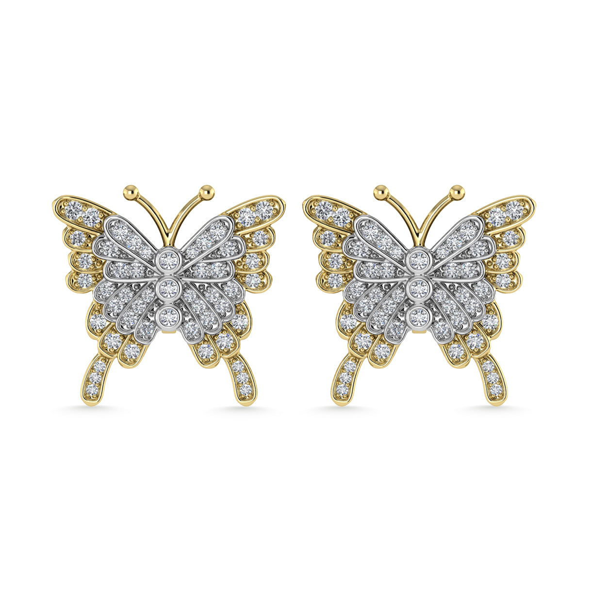 Diamond 1/3 Ct.Tw. Fashion Earrings in 10K Two Tone