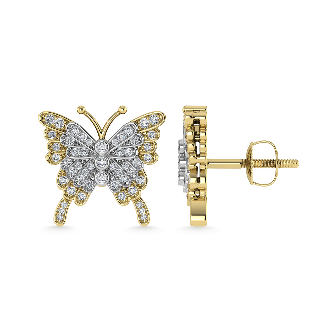 Diamond 1/3 Ct.Tw. Fashion Earrings in 10K Two Tone