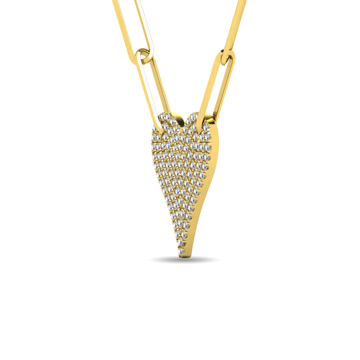 Diamond 1/4 Ct.Tw. Heart Pendant in 10K Yellow Gold