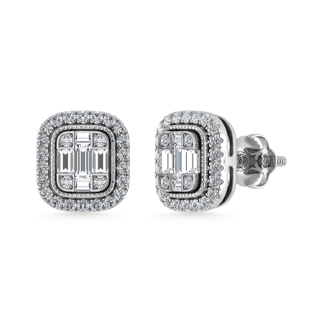 Diamond 3/8 Ct.Tw. Fashion Earrings in 10K White Gold