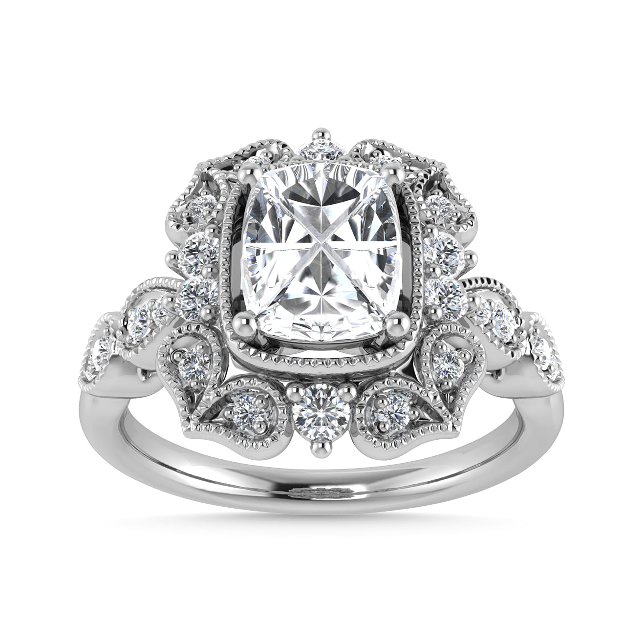 Diamond 5/8 Ct.Tw. Engagement Ring in 14K White Gold