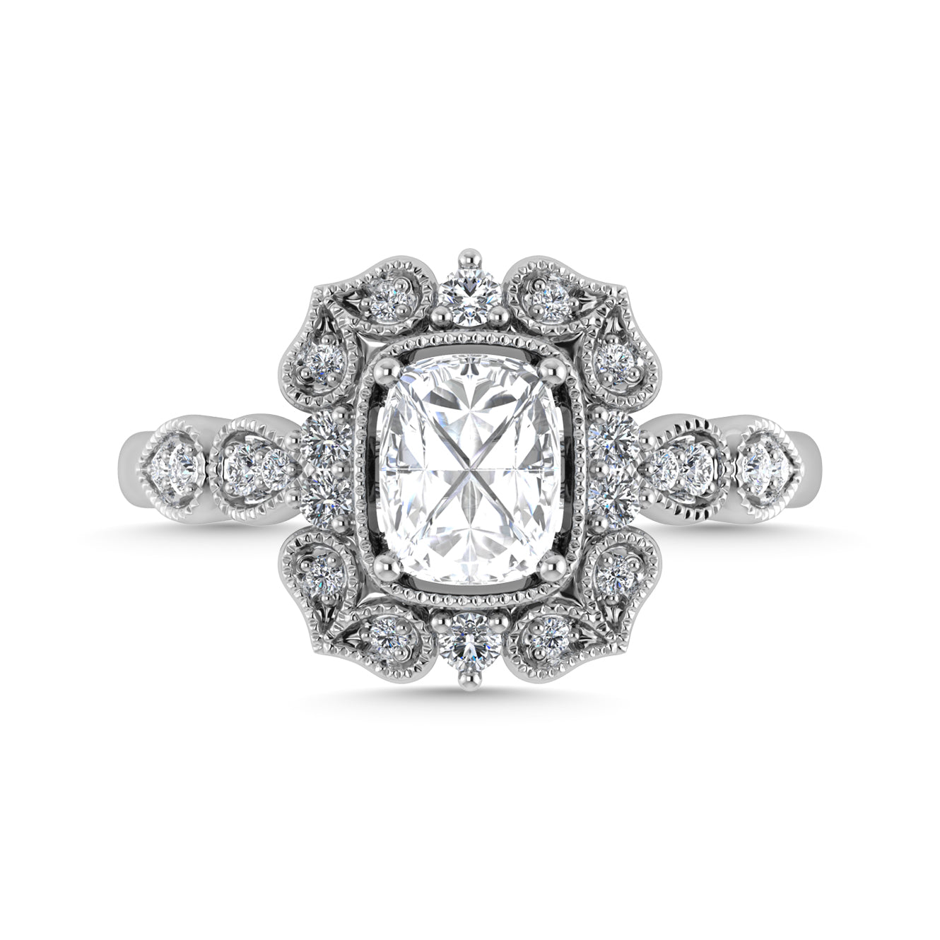 Diamond 5/8 Ct.Tw. Engagement Ring in 14K White Gold