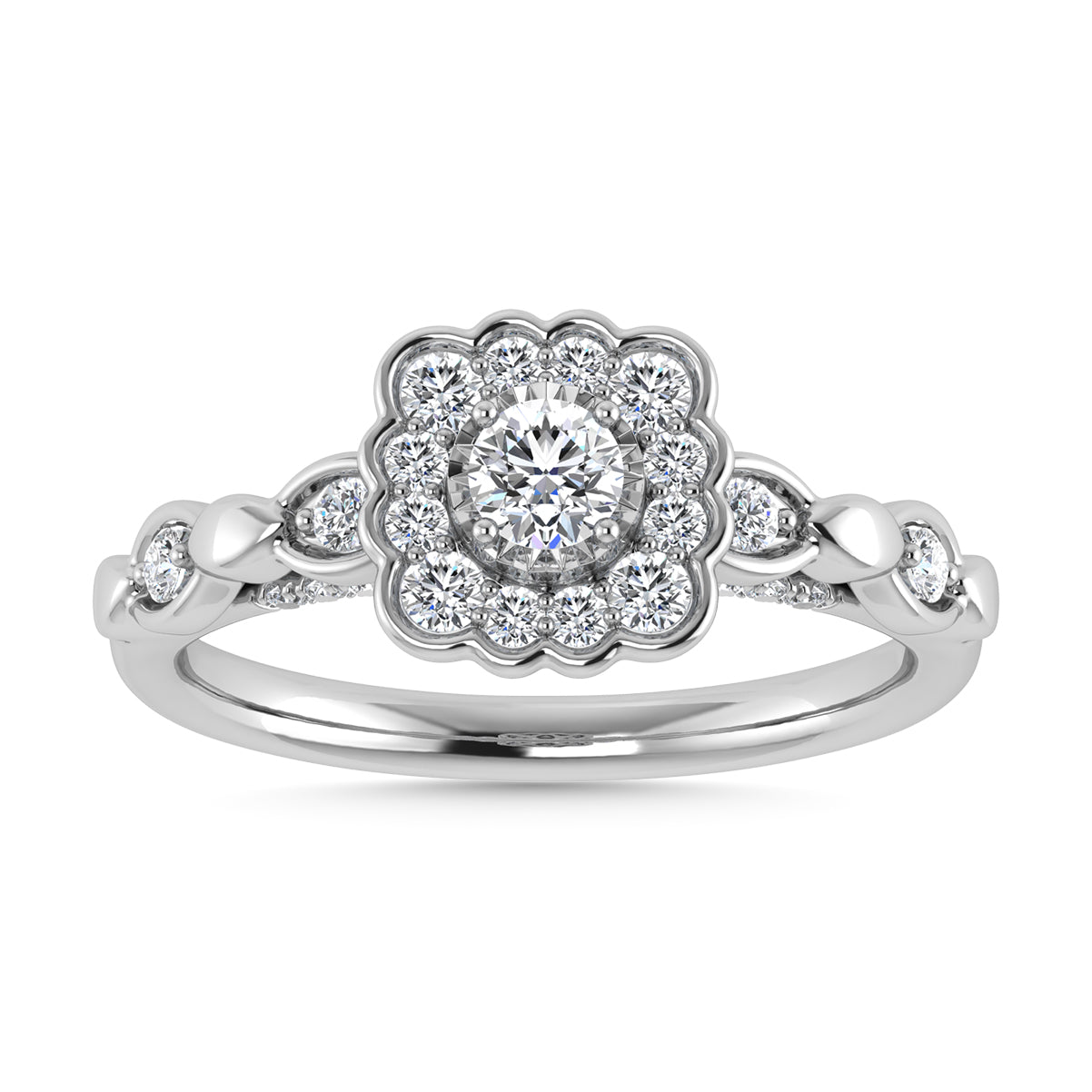 Diamond 5/8 Ct.Tw. Engagement Ring in 14K White Gold