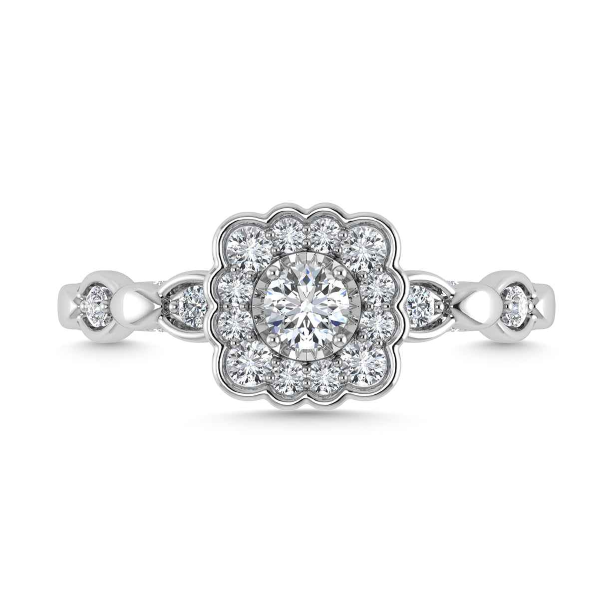 Diamond 5/8 Ct.Tw. Engagement Ring in 14K White Gold