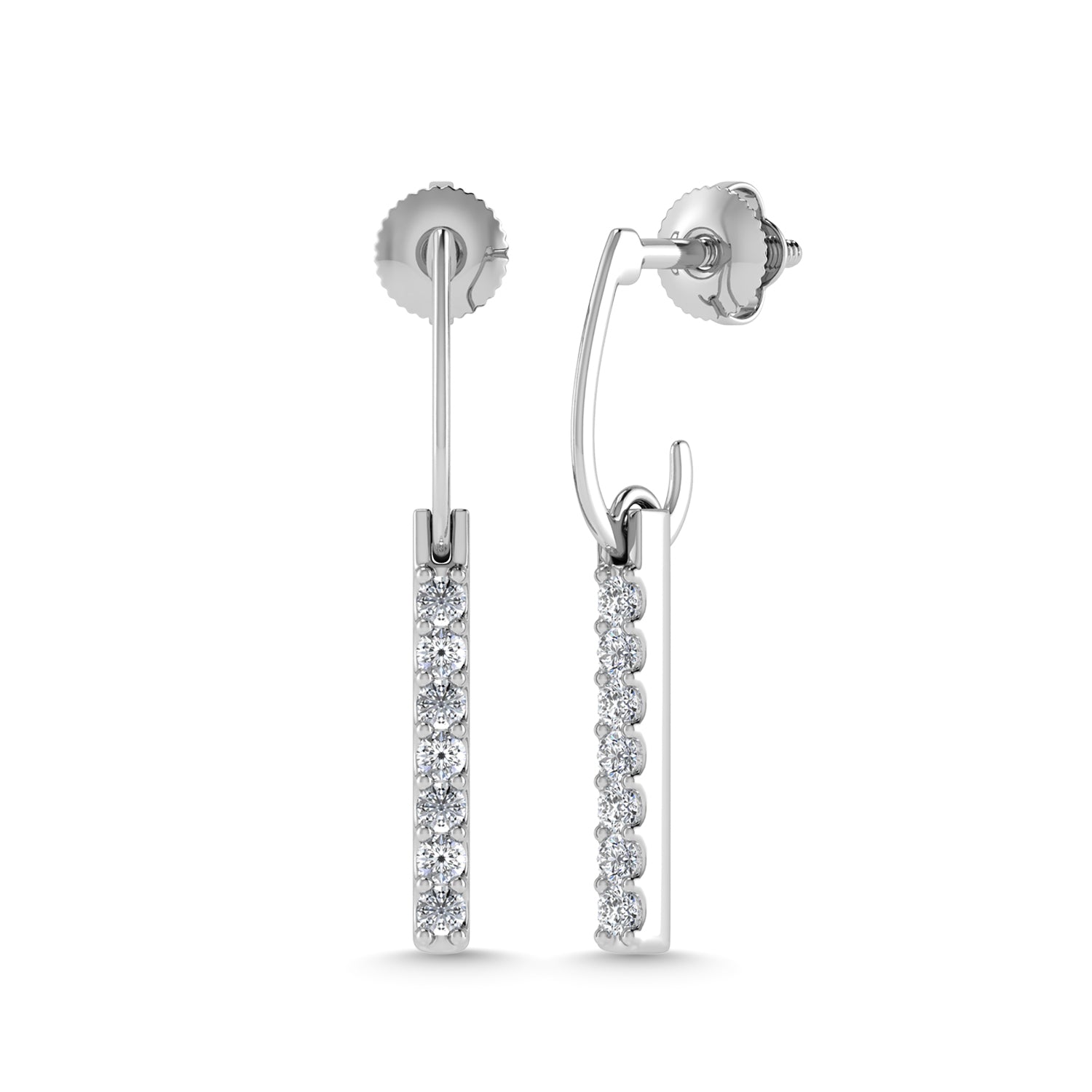 Diamond 1/4 Ct.Tw. Dangler Earrings in 10K White Gold