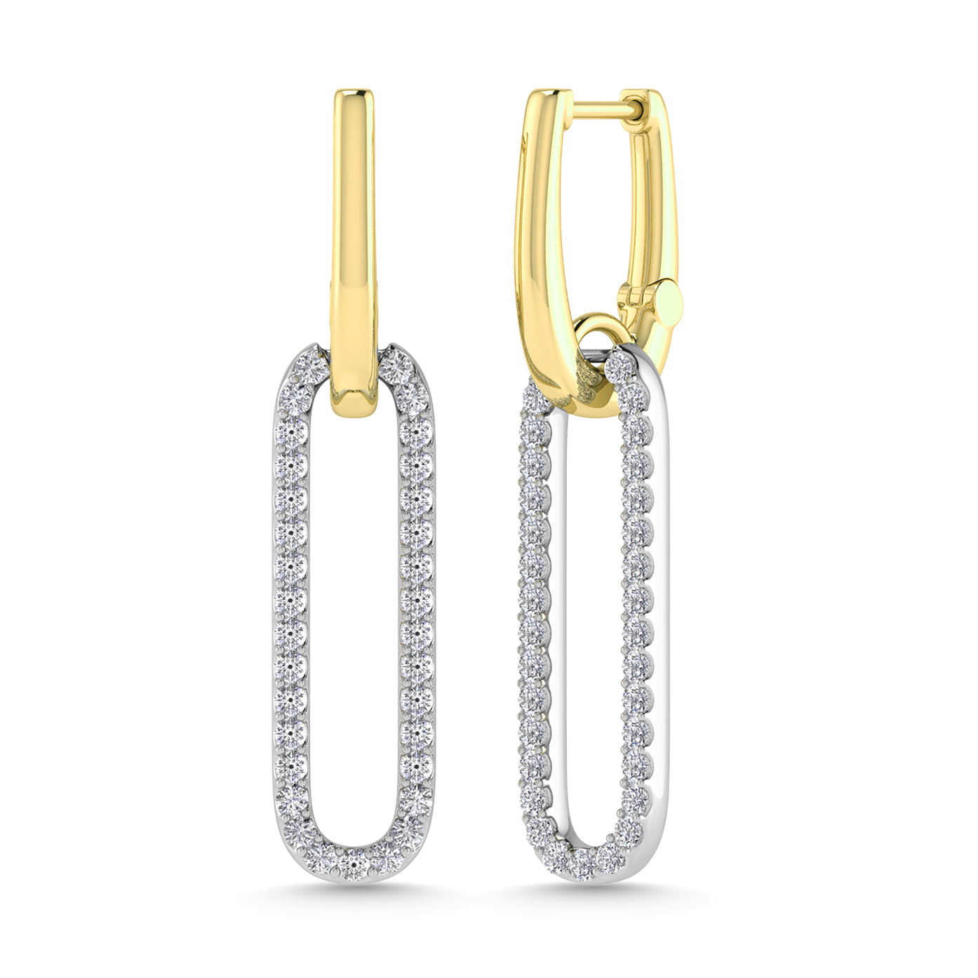 Diamond 3/8 Ct.Tw. Fashion Earrings in 14K Two Tone