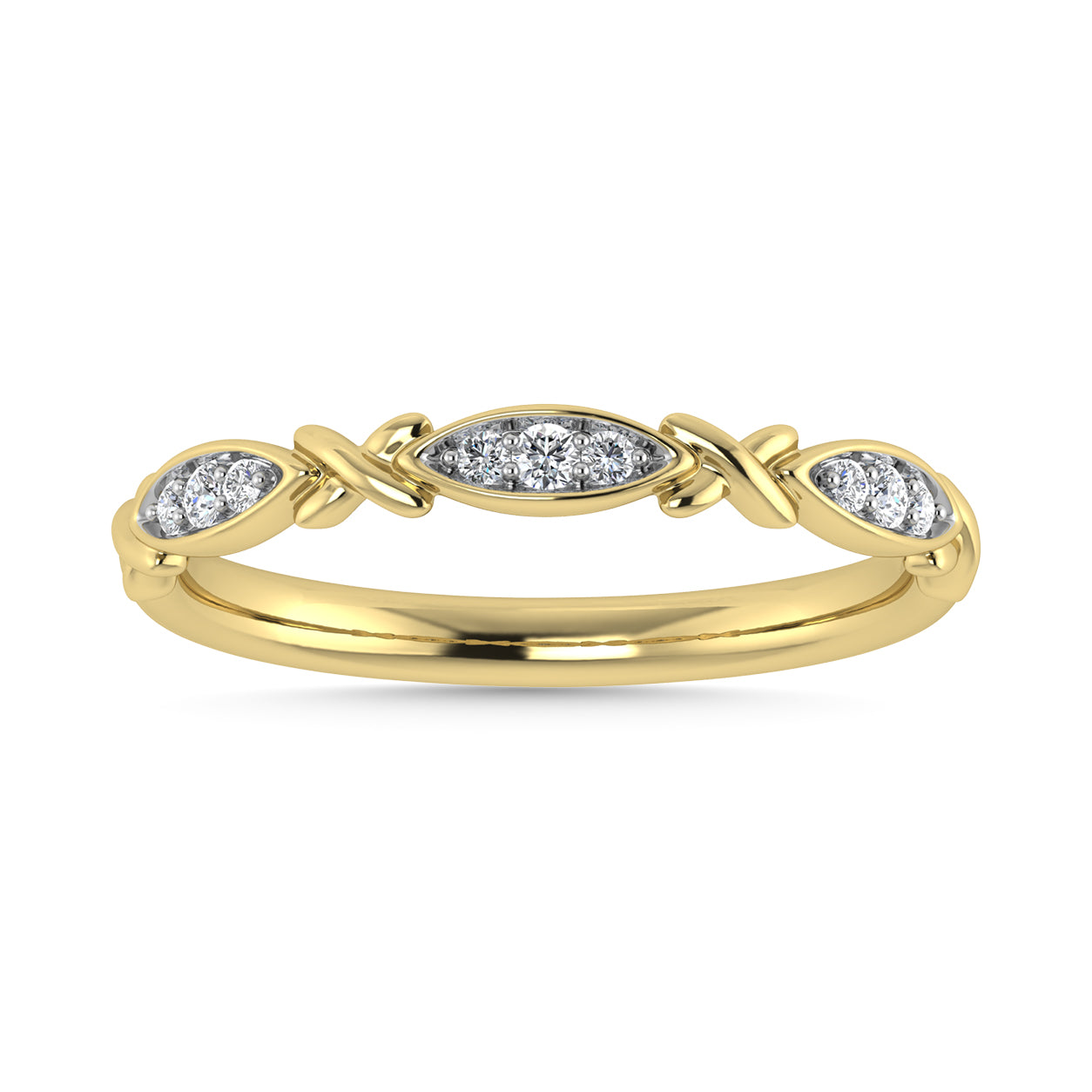 Diamond 1/20 Ct.Tw. Stack Band in 10K Yellow Gold