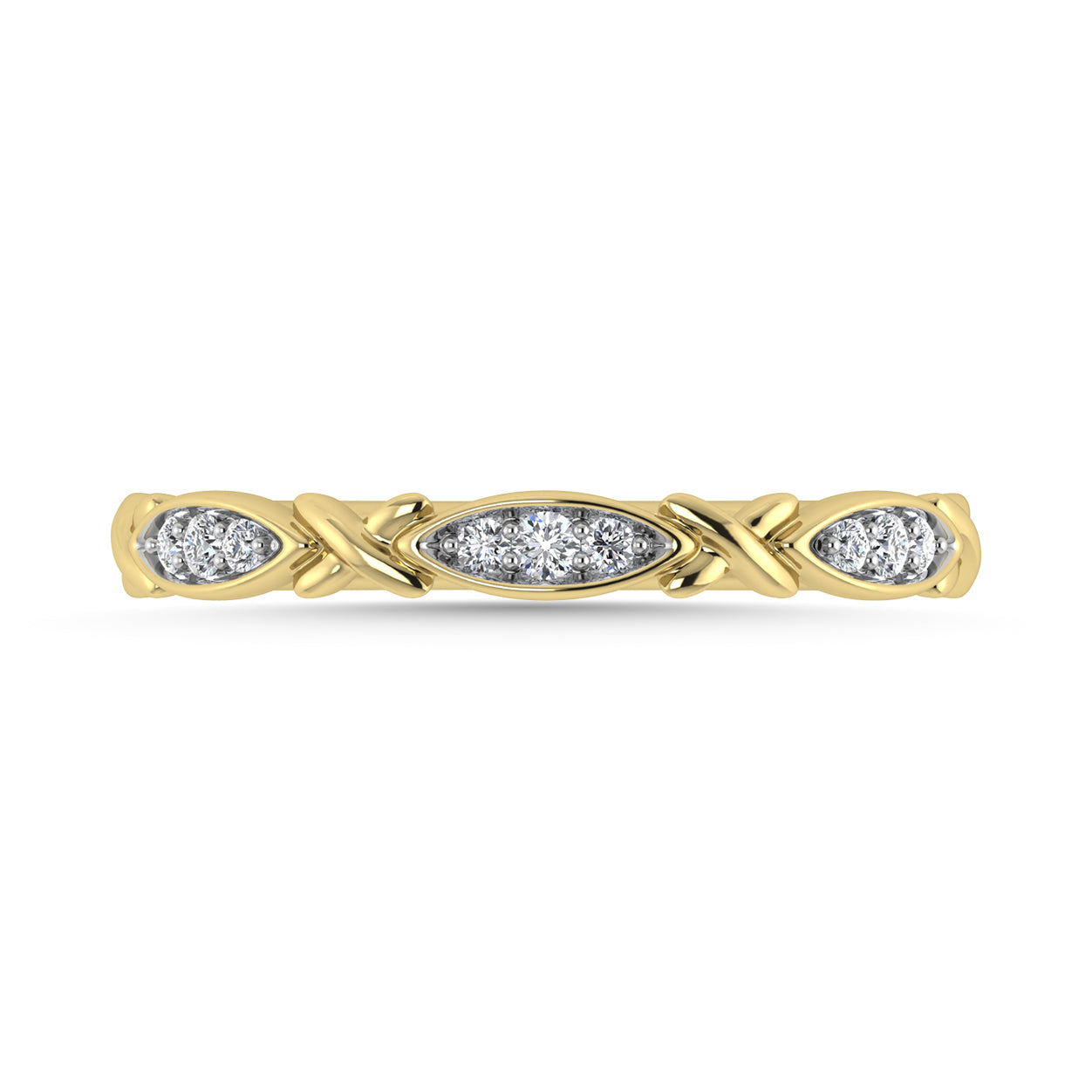 Diamond 1/20 Ct.Tw. Stack Band in 10K Yellow Gold