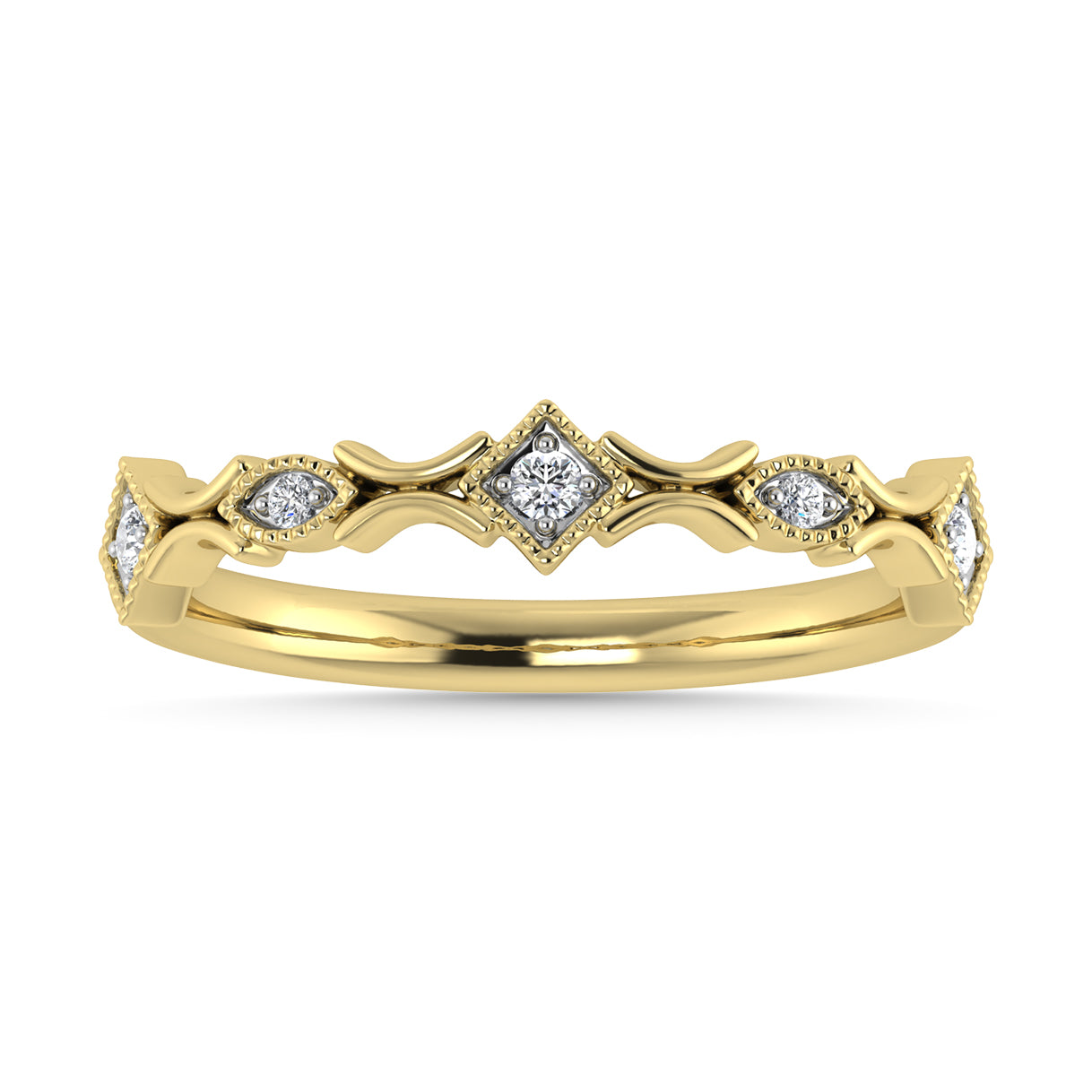 Diamond 1/20 Ct.Tw. Stack Band in 10K Yellow Gold