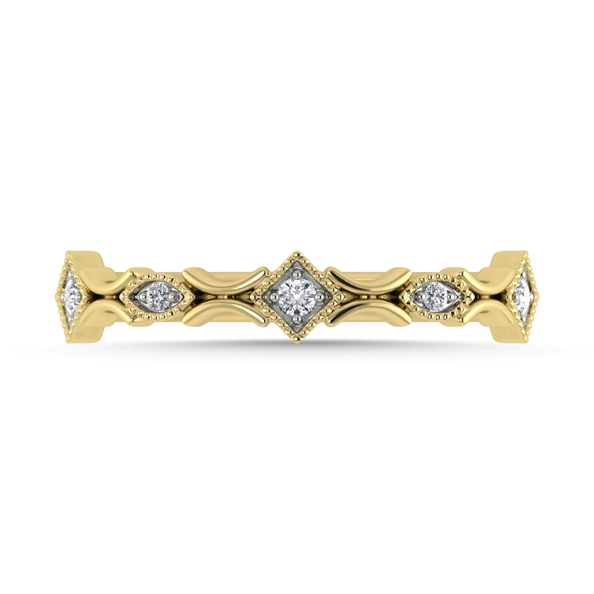 Diamond 1/20 Ct.Tw. Stack Band in 10K Yellow Gold