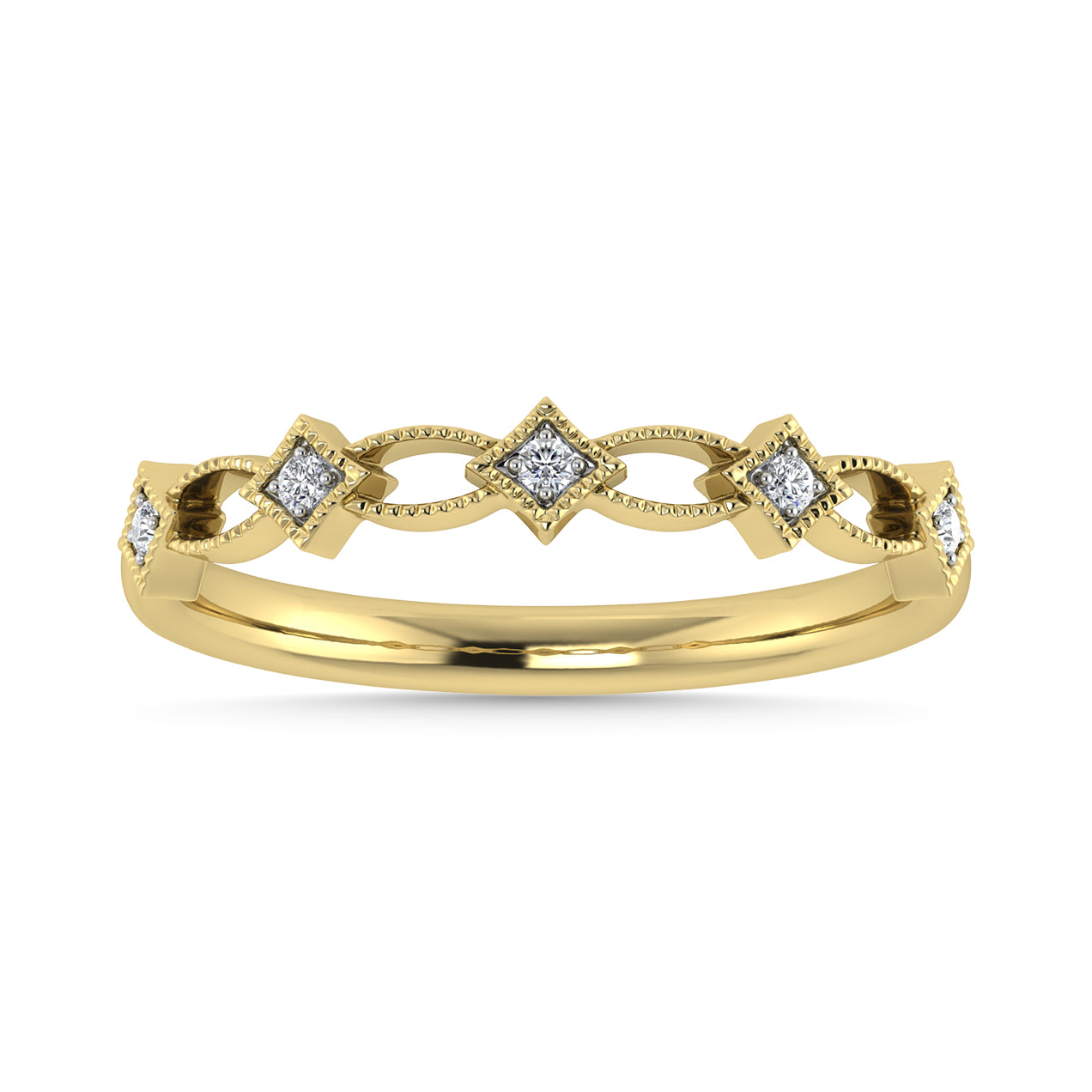 Diamond 1/20 Ct.Tw. Stack Band in 10K Yellow Gold