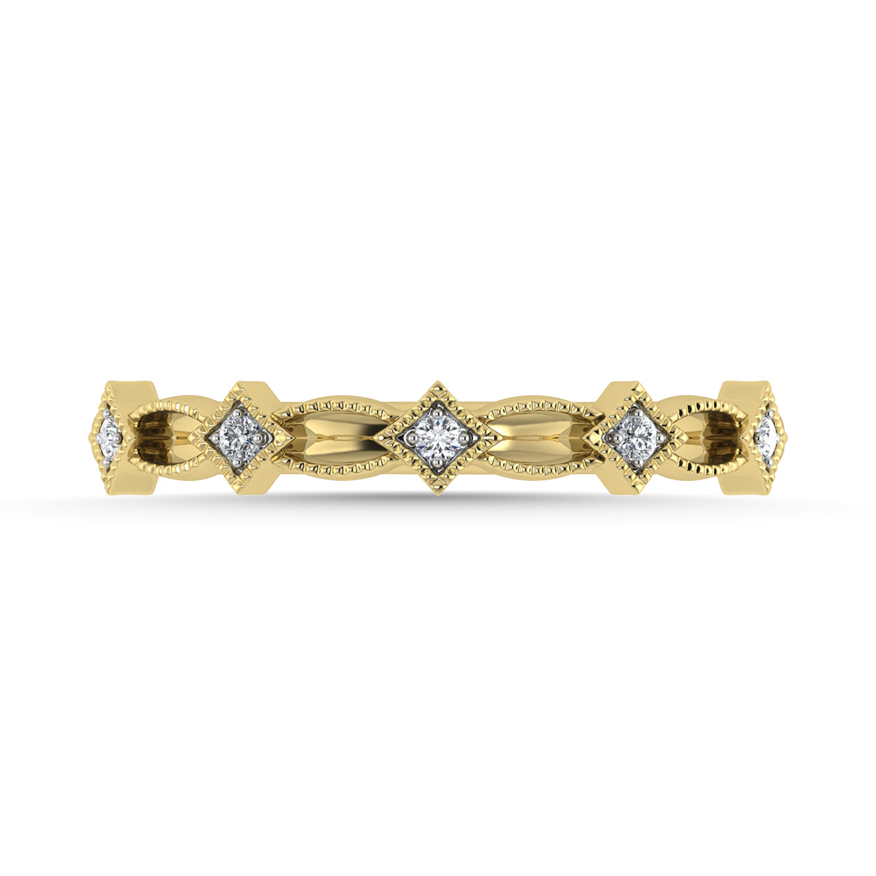 Diamond 1/20 Ct.Tw. Stack Band in 10K Yellow Gold