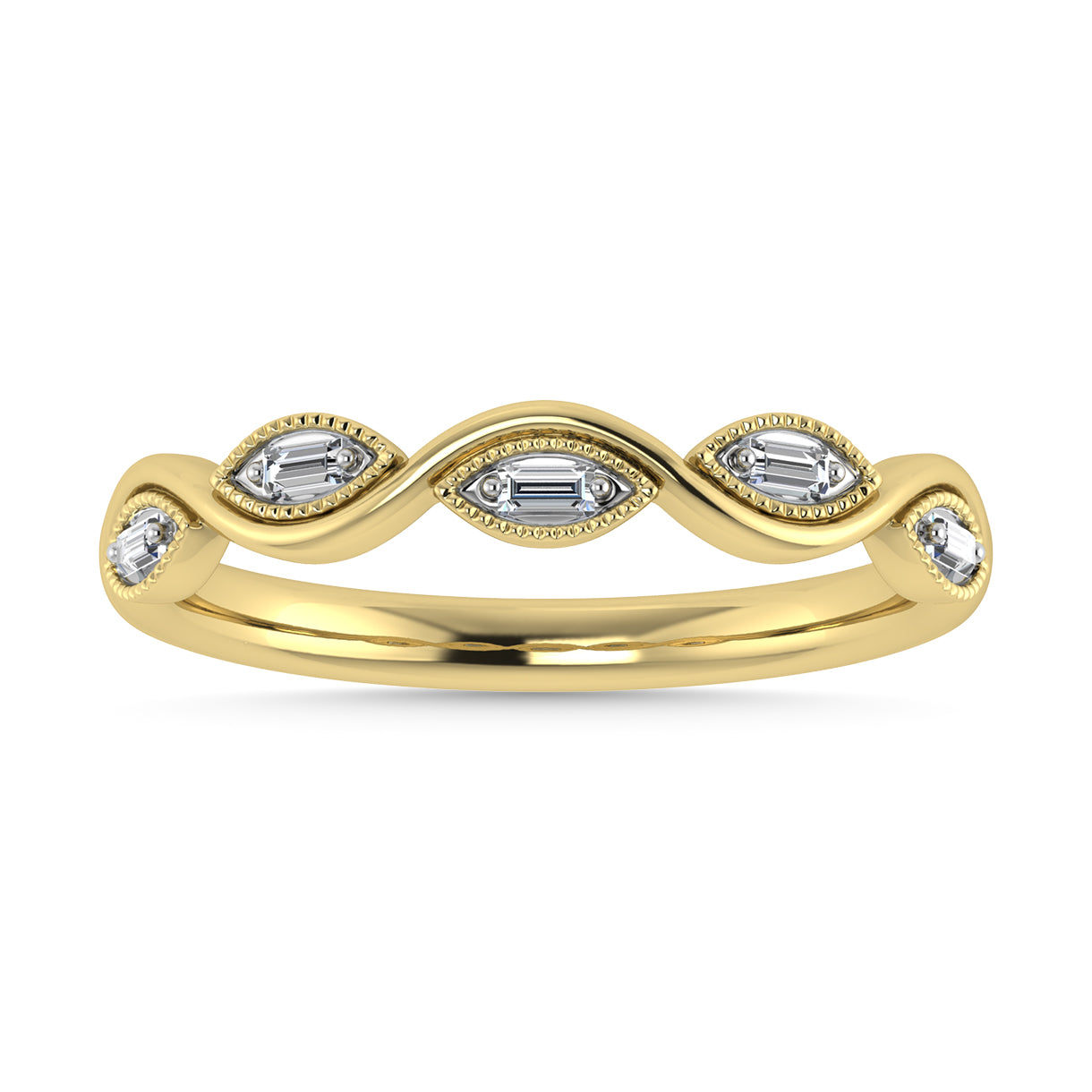 Diamond 1/20 Ct.Tw. Stack Band in 10K Yellow Gold