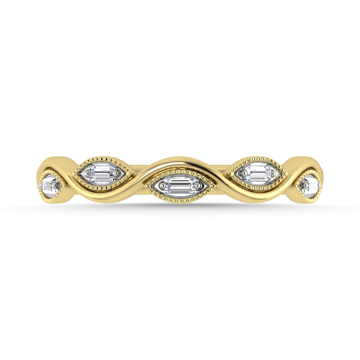 Diamond 1/20 Ct.Tw. Stack Band in 10K Yellow Gold