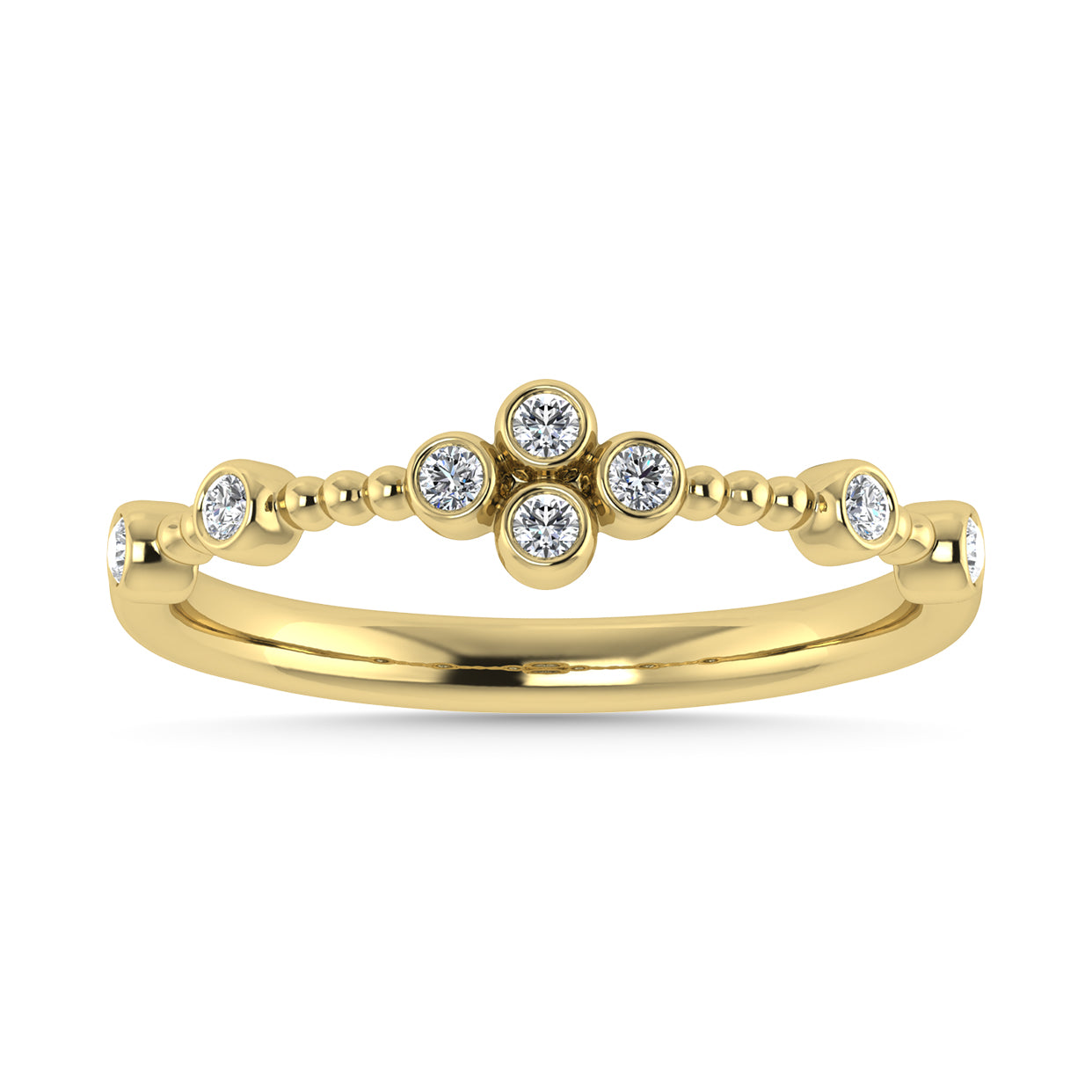 Diamond 1/10 Ct.Tw. Stack Band in 10K Yellow Gold