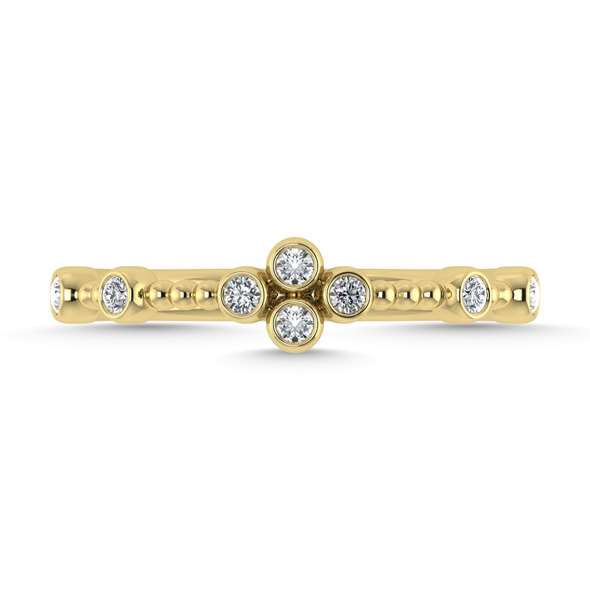 Diamond 1/10 Ct.Tw. Stack Band in 10K Yellow Gold