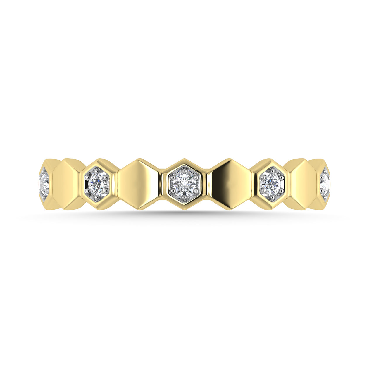 Diamond 1/10 Ct.Tw. Stack Band in 10K Yellow Gold