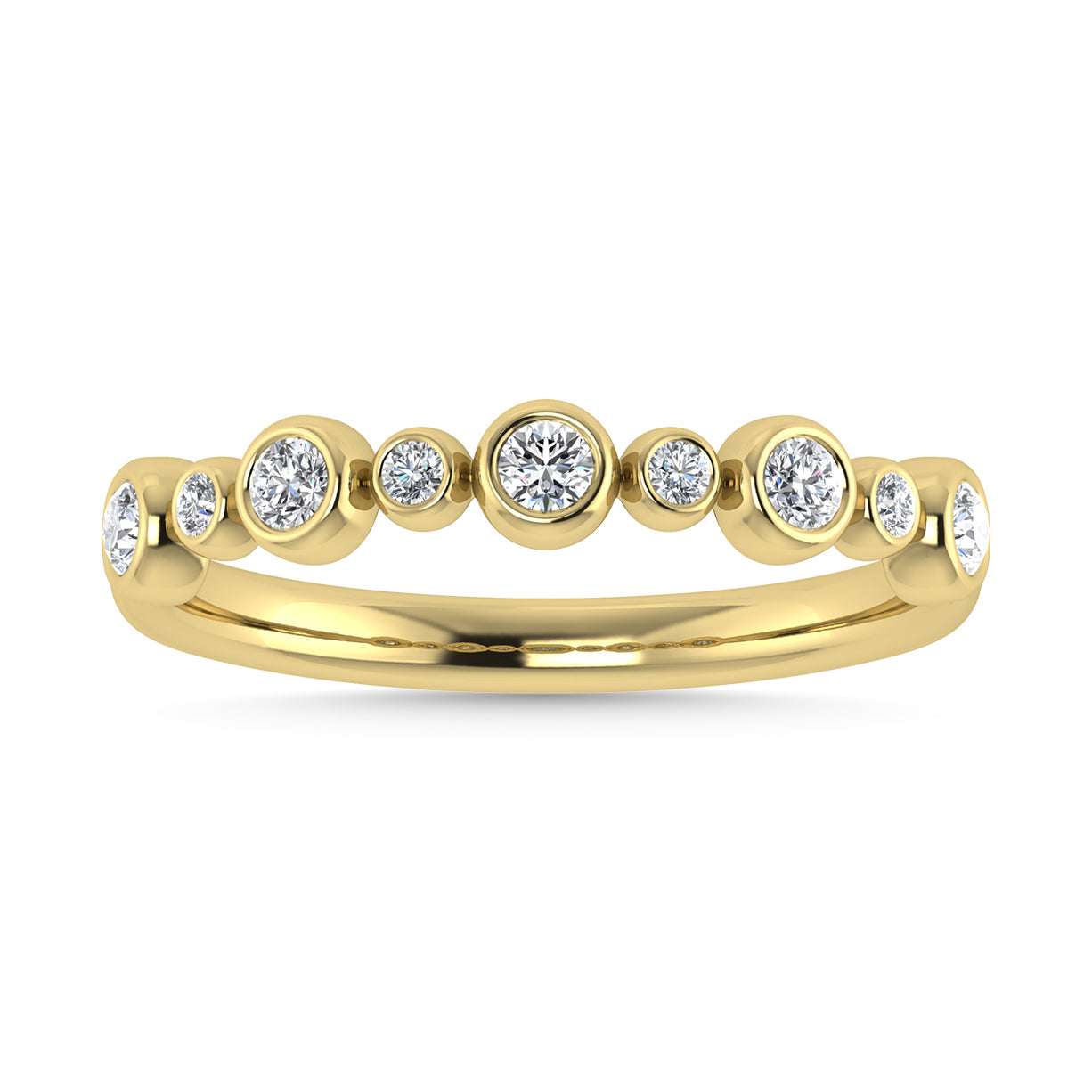 Diamond 1/5 Ct.Tw. Stack Band in 10K Yellow Gold