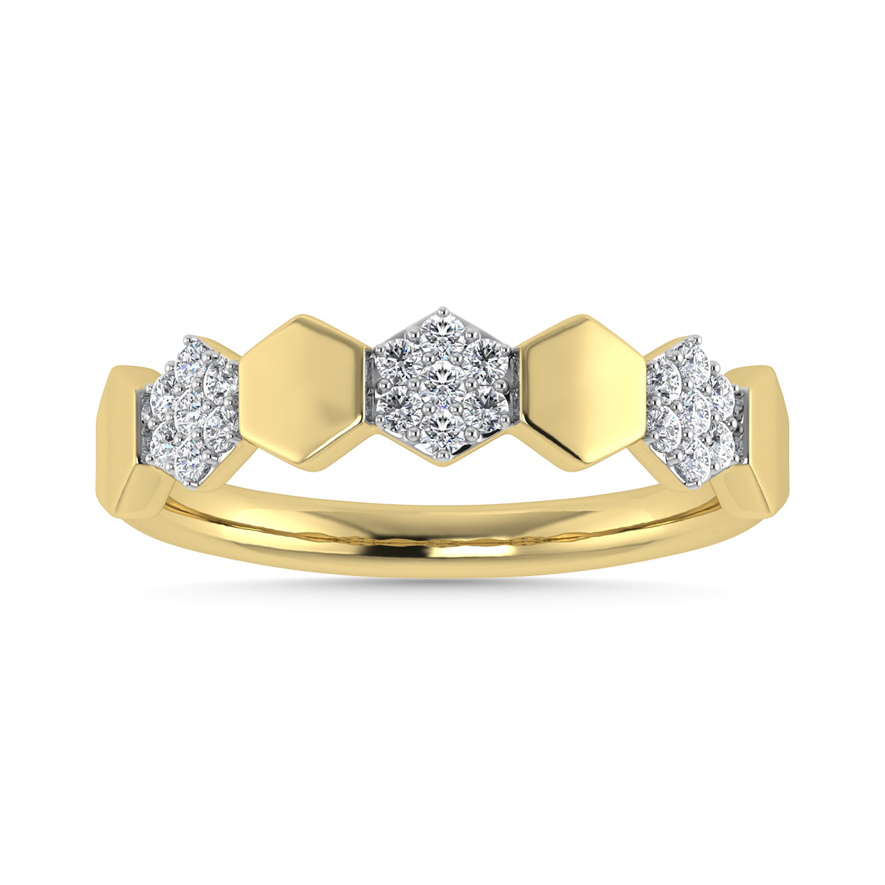 Diamond 1/6 Ct.Tw. Stack Band in 10K Yellow Gold