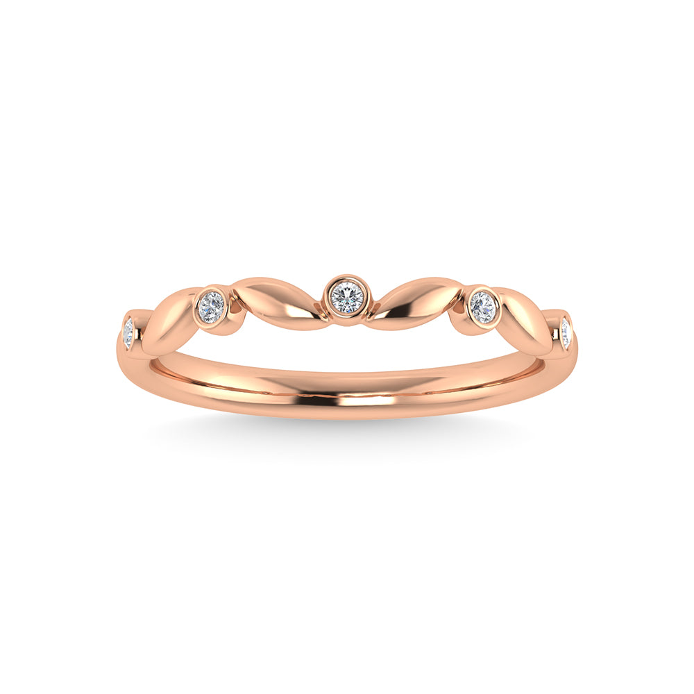 10K Rose Gold Diamond 1/20 Ct.Tw. Stackable Ring