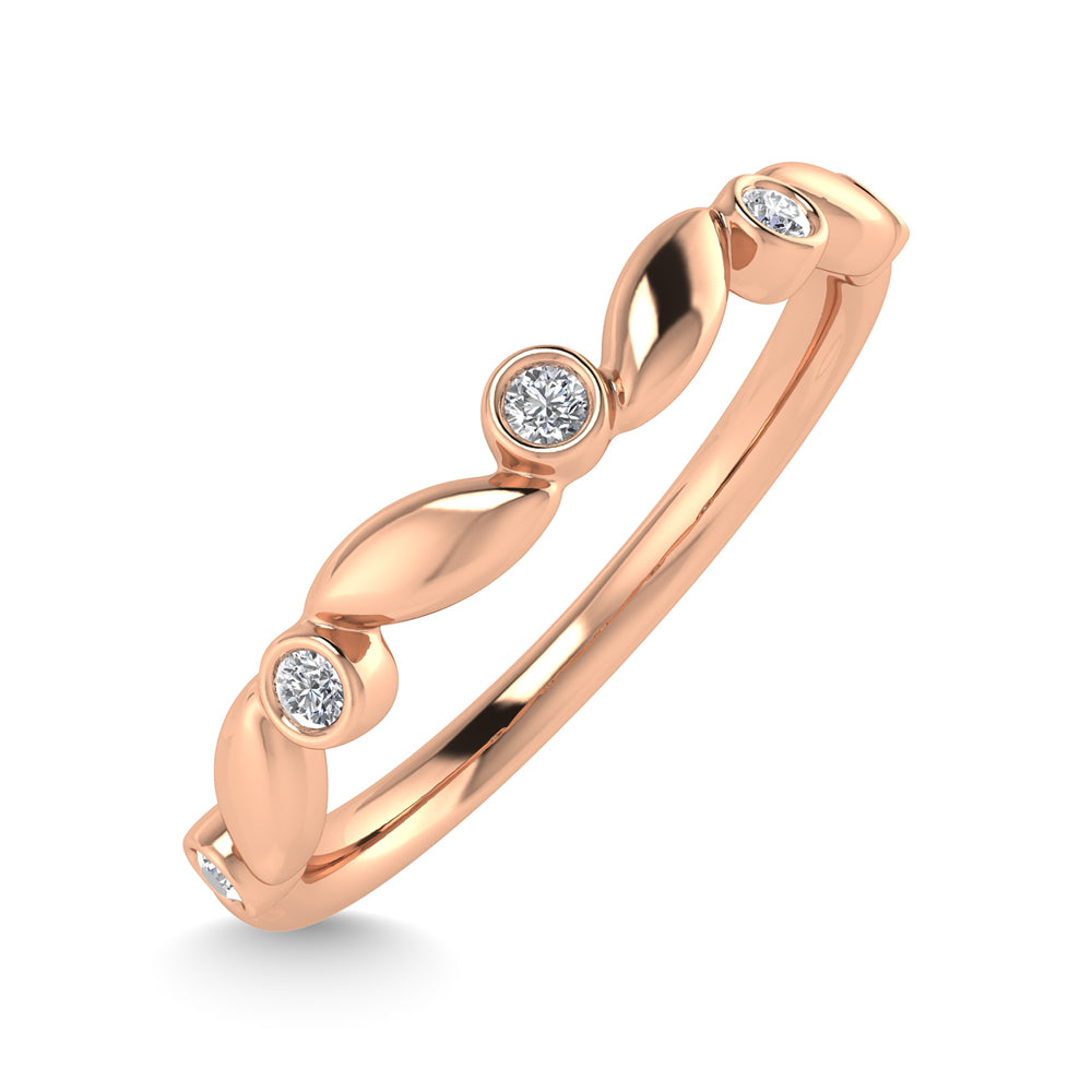 10K Rose Gold Diamond 1/20 Ct.Tw. Stackable Ring