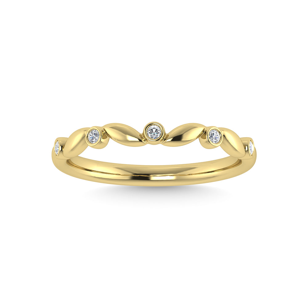 10K Yellow Gold Diamond 1/20 Ct.Tw. Stackable Ring