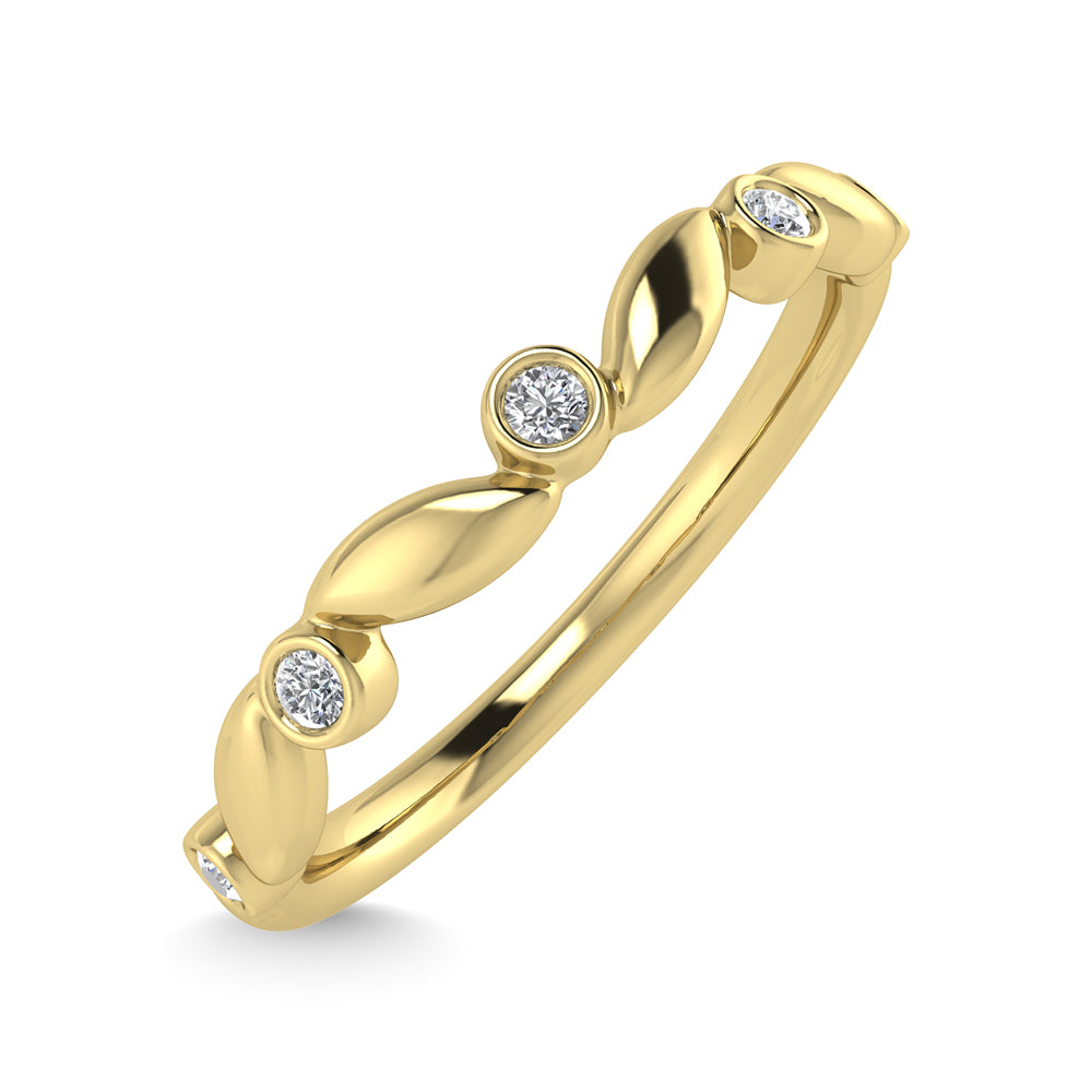 10K Yellow Gold Diamond 1/20 Ct.Tw. Stackable Ring