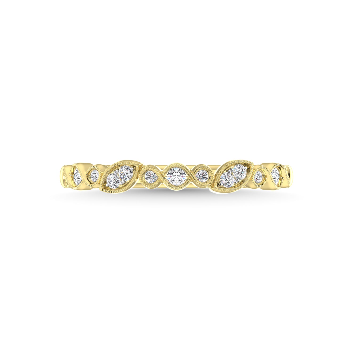 Diamond 1/6 Ct.Tw. Stackable Band in 10K Yellow Gold