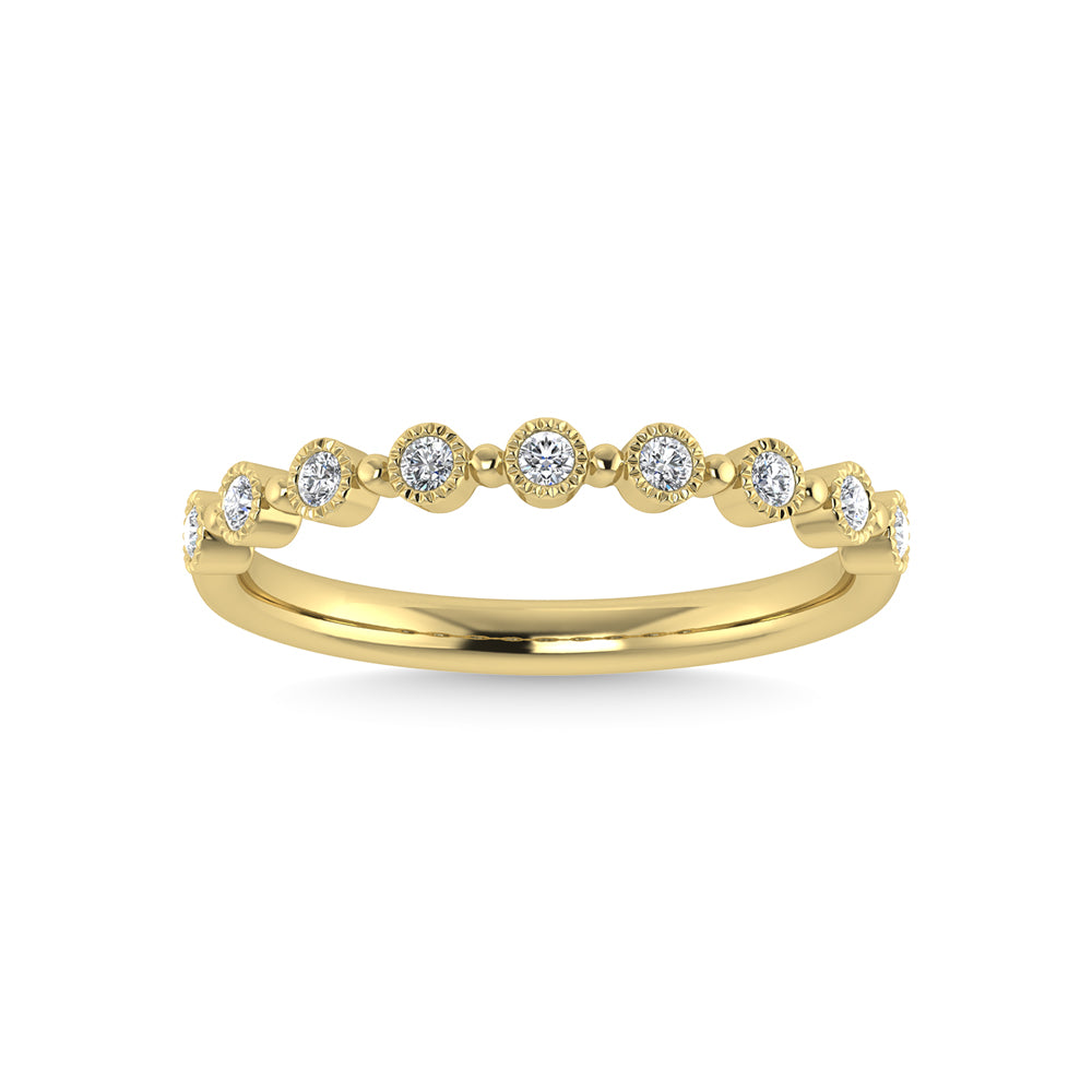 10K Yellow Gold Diamond 1/10 Ct.Tw. Stackable Band