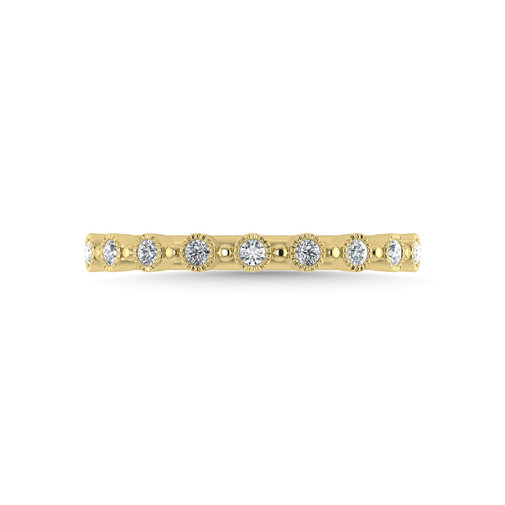 10K Yellow Gold Diamond 1/10 Ct.Tw. Stackable Band