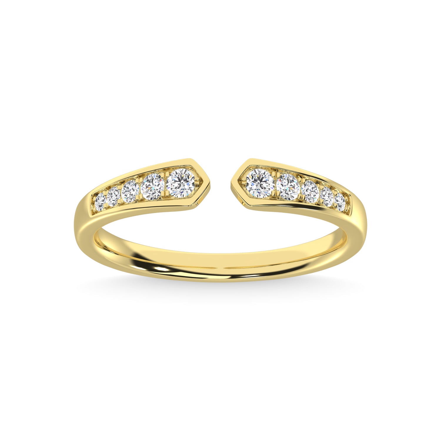 Diamond 1/5 Ct.Tw. Stackable Band in 10K Yellow Gold