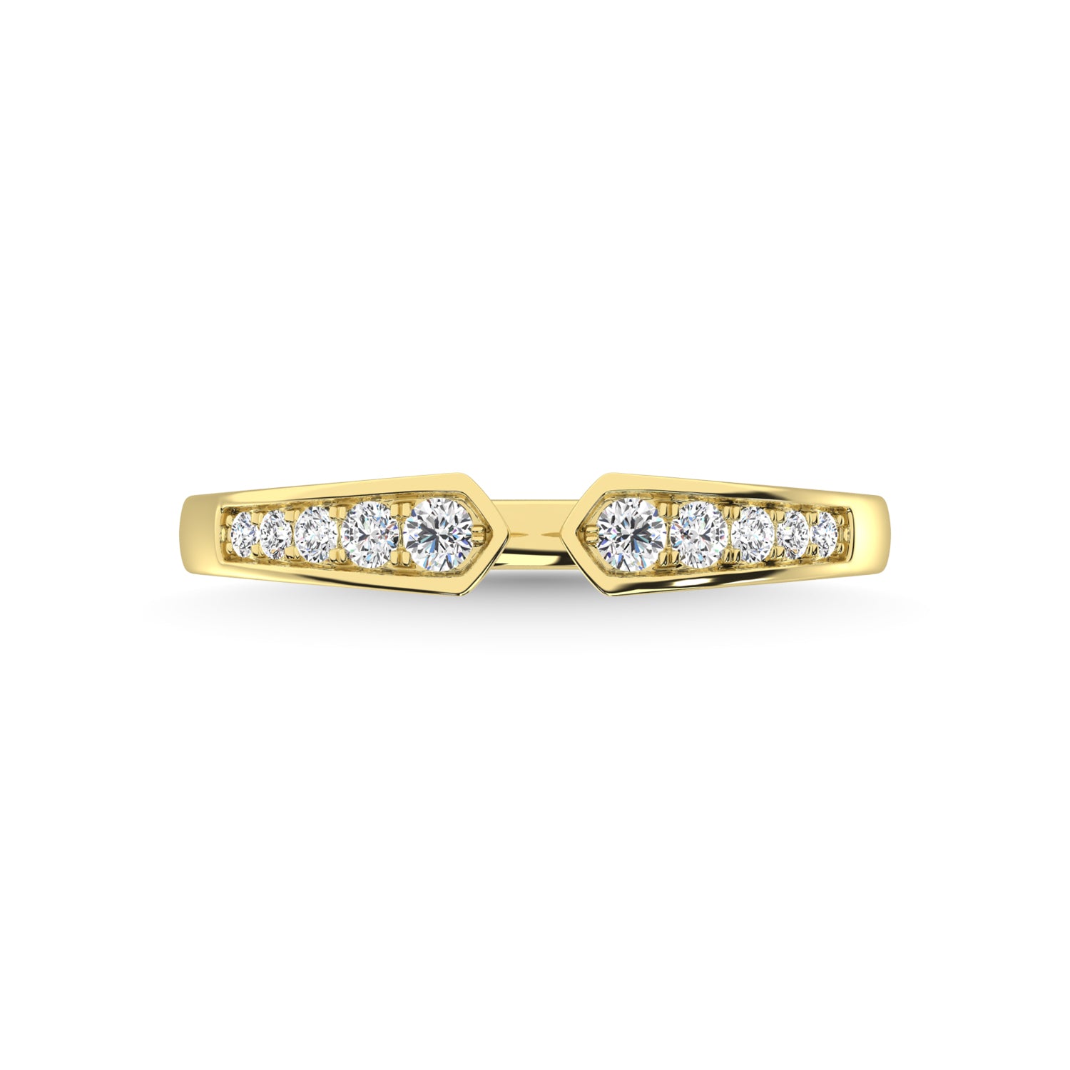 Diamond 1/5 Ct.Tw. Stackable Band in 10K Yellow Gold