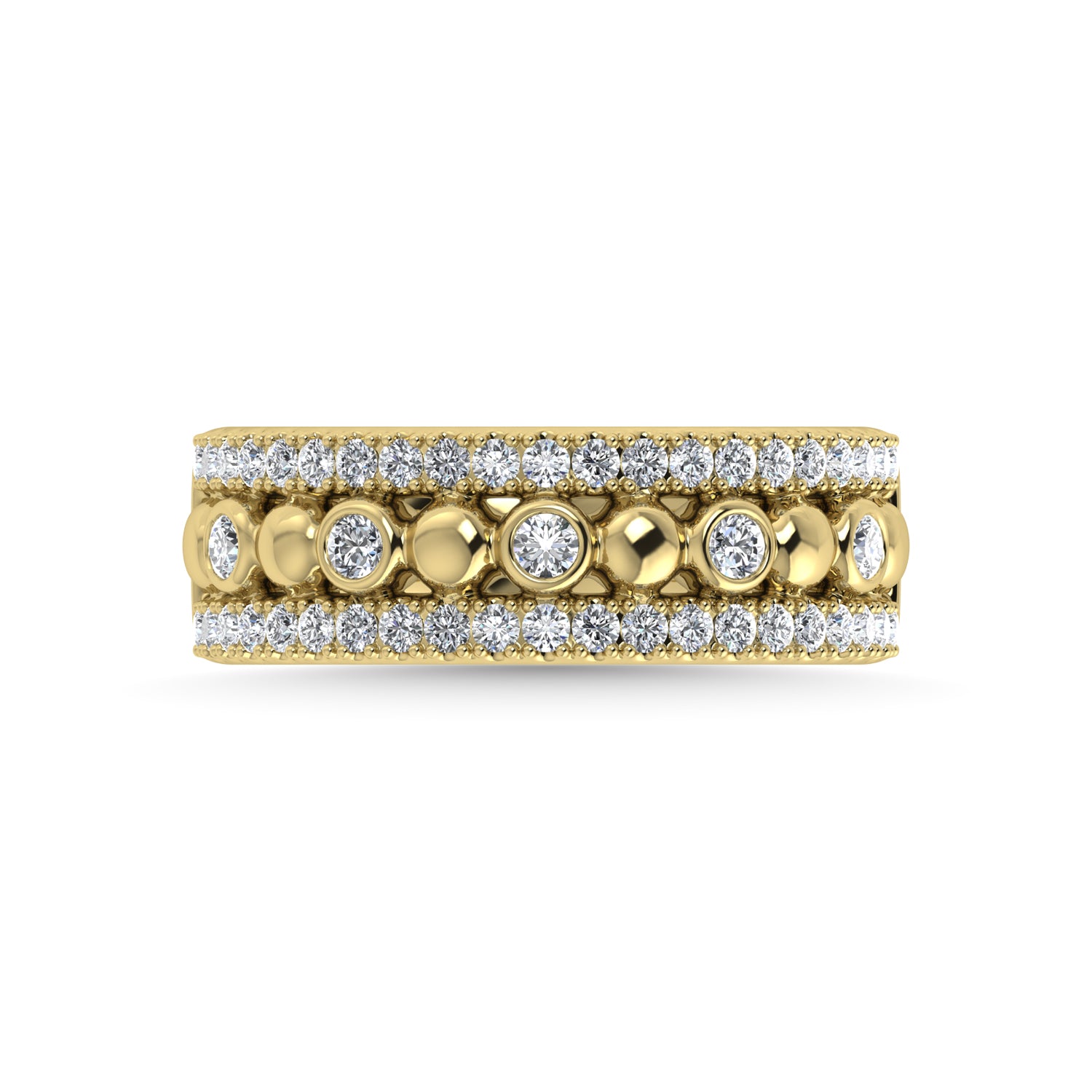 14K Two Tone Diamond 1/2 Ct.Tw. Fashion Ring