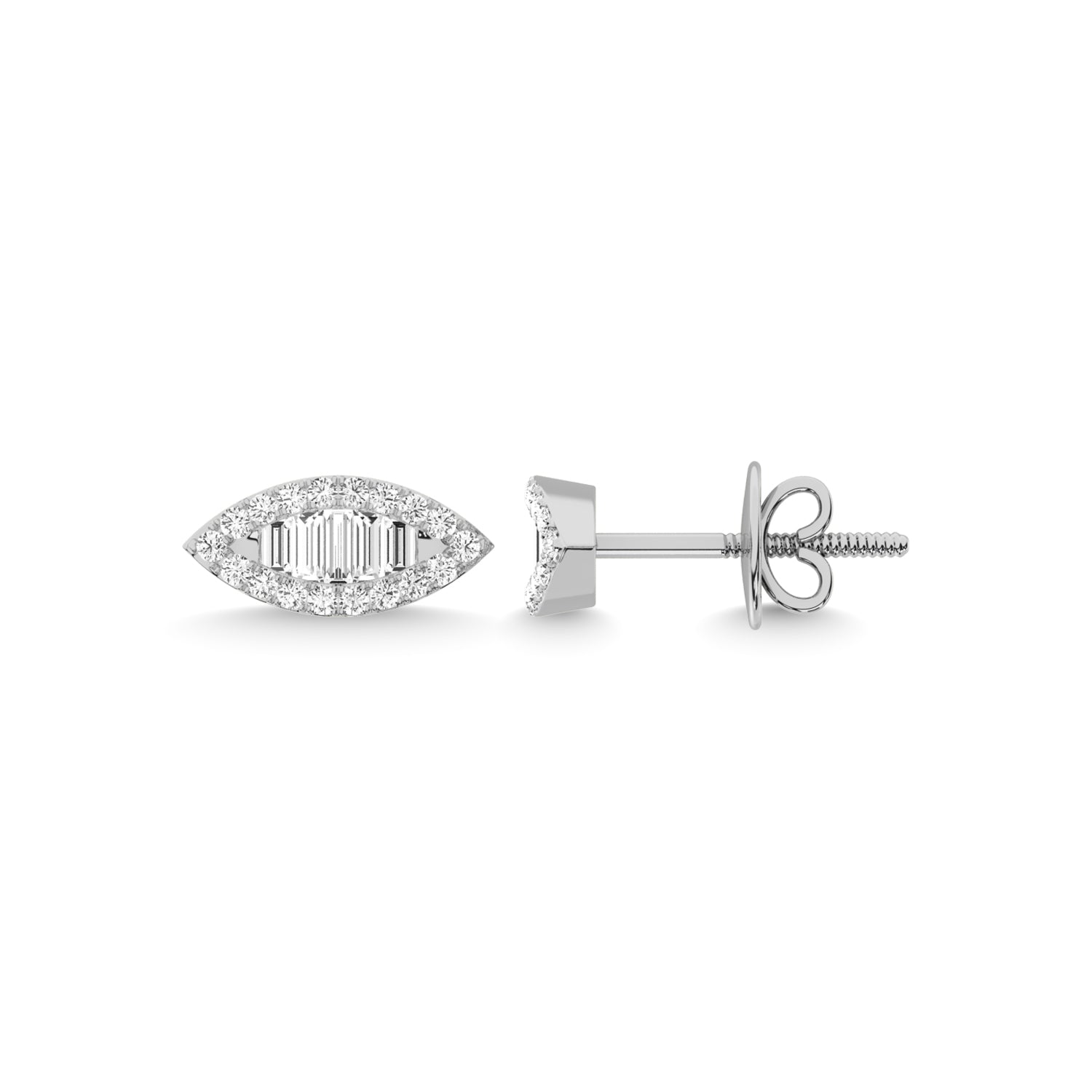 14K White Gold Diamond 1/3 Ct.Tw. Fashion Earrings