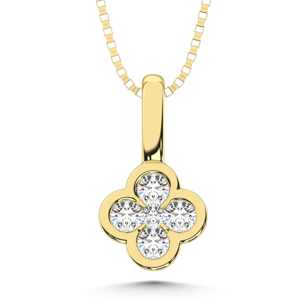 10K Yellow Gold Lab Grown Diamond 1/6 Ct.Tw. Fashion Pendant