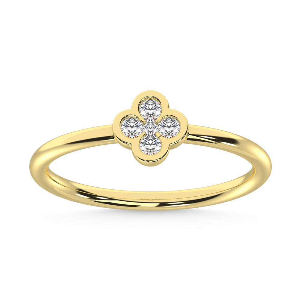 10K Yellow Gold Lab Grown Diamond 1/6 Ct.Tw. Fashion Ring