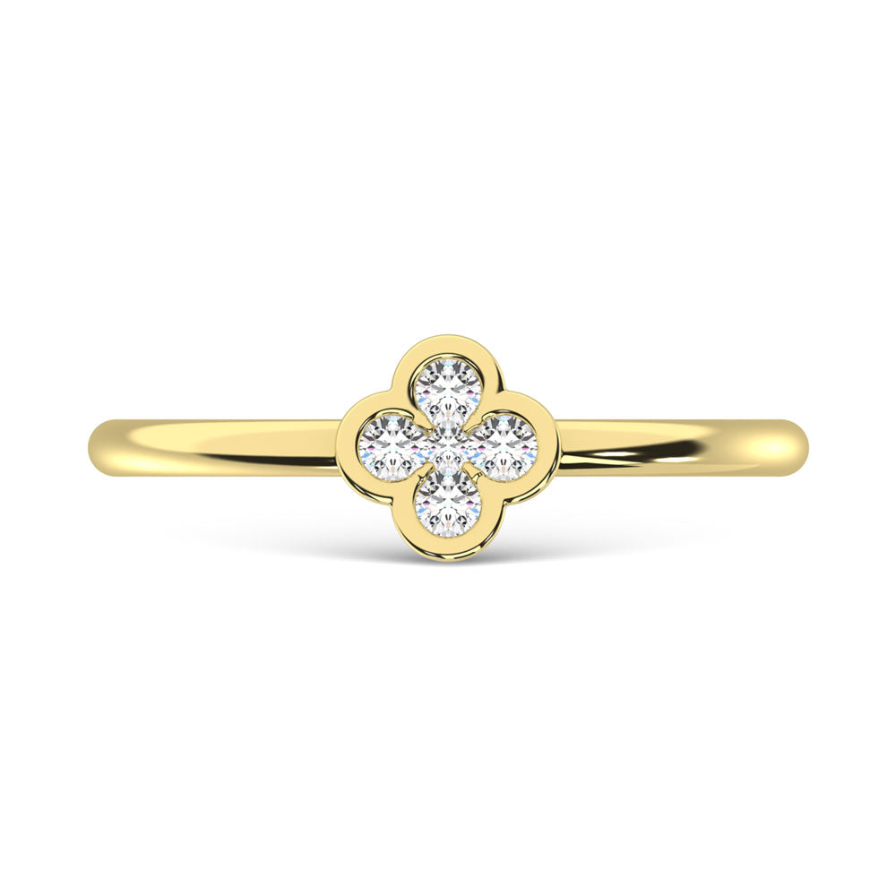 10K Yellow Gold Lab Grown Diamond 1/6 Ct.Tw. Fashion Ring