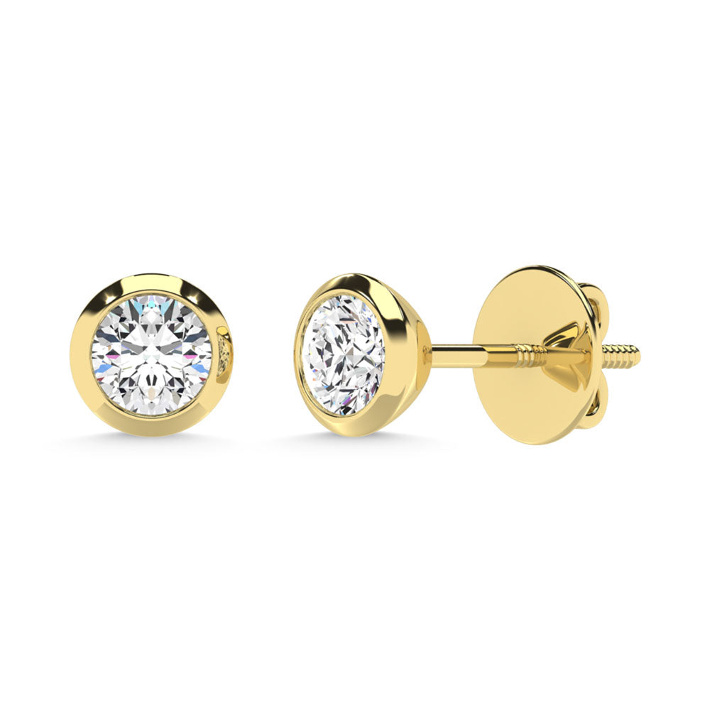 10K Yellow Gold Lab Grown Diamond 1/5 Ct.Tw. Solitaire Earrings