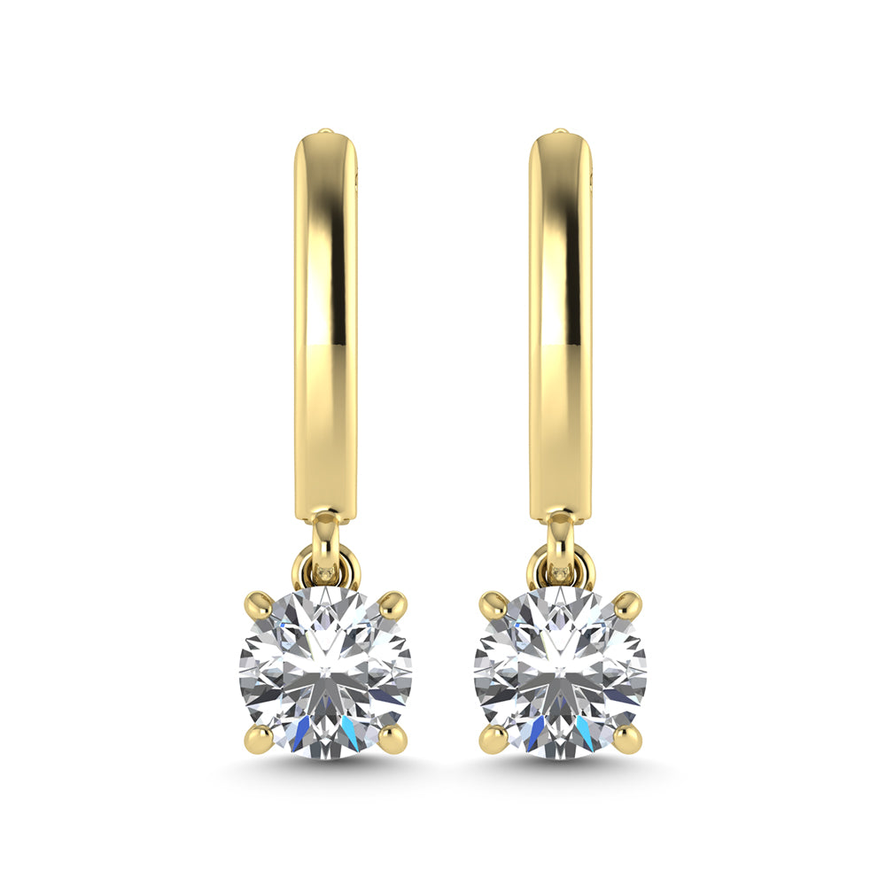 14K Yellow Gold Lab Grown Diamond 1/2 Ct.Tw. Dangler Earrings