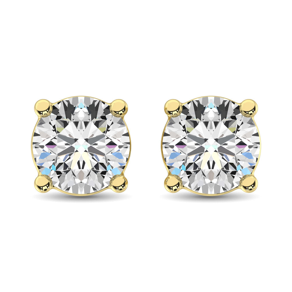 14K Yellow Gold Lab Grown Diamond 3/4 Ct.Tw. Solitaire Studs