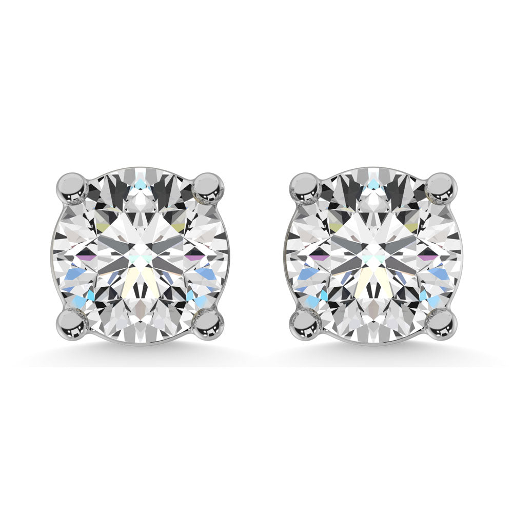 14K White Gold 2 Ct.Tw. Diamond Stud Earrings